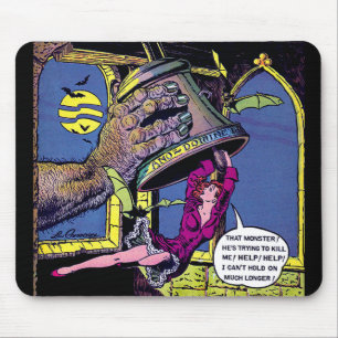 Tapis De Souris Au-delà de Monster Hand & Lady Horror Comics Vinta
