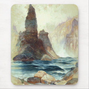 Tapis De Souris Au-dessus de Tower Falls, Moran, 1872