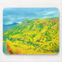 Au-dessus des montagnes Air brossé