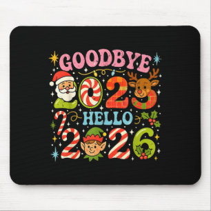 Tapis De Souris Au revoir 2025 Bonjour 2026 Joli Noël Nouvel An