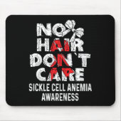 Tapis De Souris AUCUN Cheveux - Sickcell Anemia Sensibilisation So (Devant)