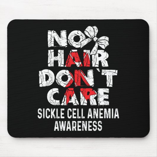 Tapis De Souris AUCUN Cheveux - Sickcell Anemia Sensibilisation So (Devant)