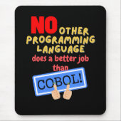 Tapis De Souris Aucun langage de programmation meilleur que Cobol (Devant)