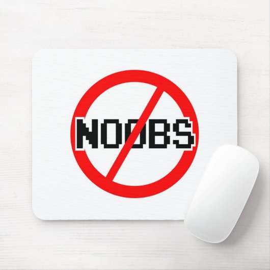Tapis De Souris AUCUN NOOBS - singe du geek/hacker/pc/code (Avec souris)