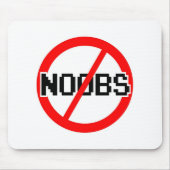 Tapis De Souris AUCUN NOOBS - singe du geek/hacker/pc/code (Devant)