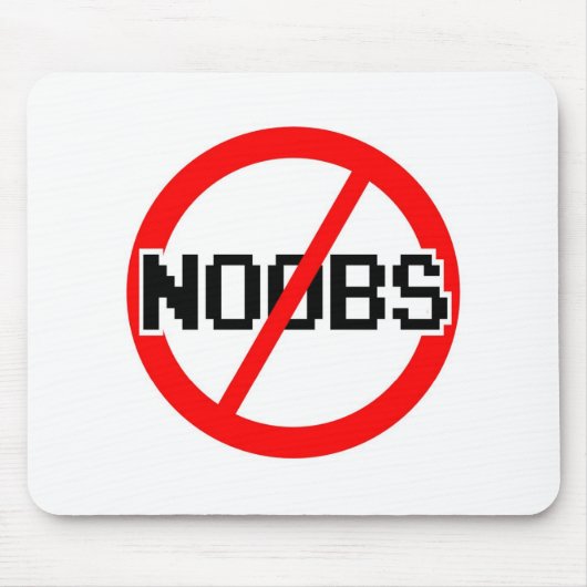 Tapis De Souris AUCUN NOOBS - singe du geek/hacker/pc/code (Devant)
