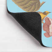 Tapis De Souris Audubon Bleu aile Jaune Paruline Oiseau (Coin)