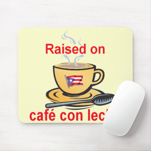 Tapis De Souris augmenté sur le leche d'escroquerie de café (Avec souris)