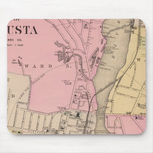 Tapis De Souris Augusta, comté de Kennebec (Devant)