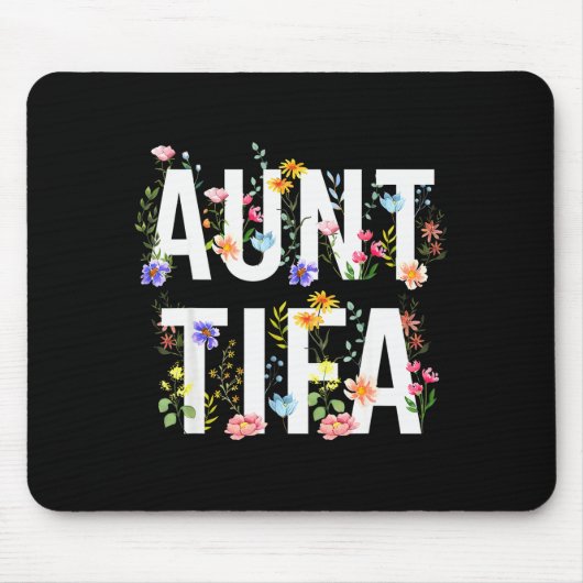 Tapis De Souris Aunt Tifa - Retro Wildflowers Floral Feminist Mom  (Devant)