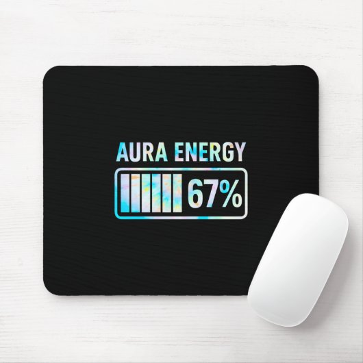 Tapis De Souris Aura Energy 67 67 Six Seven Meme (Avec souris)