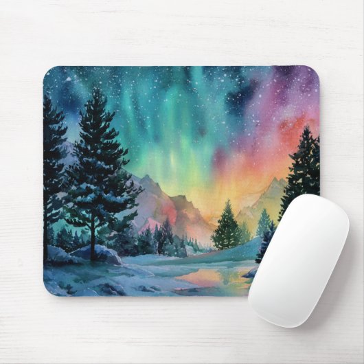 Tapis De Souris Aurora Borealis (Avec souris)