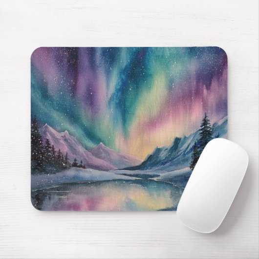 Tapis De Souris Aurora Borealis (Avec souris)