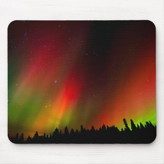 Tapis De Souris Aurora Borealis et arbres (Devant)