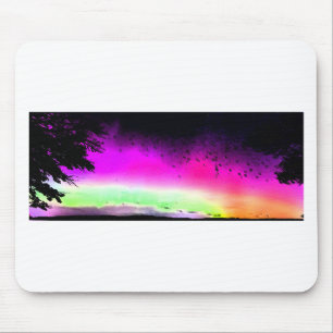 Tapis De Souris aurores boréales Aurora Borealis Sky Night Nature