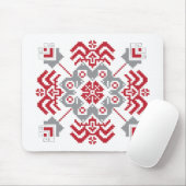 Tapis De Souris Auseklis letton Médaillon géométrique d'art popula (Avec souris)