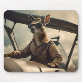 Tapis De Souris Aussie Kangaroo Avion Pilote, (Devant)