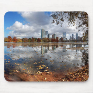 Tapis De Souris Austin Texas Downtown Skyline de Ladybird Lake