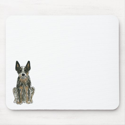 Tapis De Souris Australian Cattle Dog Blue Heeler ACD Art (Devant)