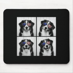 Tapis De Souris Australian Shepherd 4 juillet Drapeau américain Ch