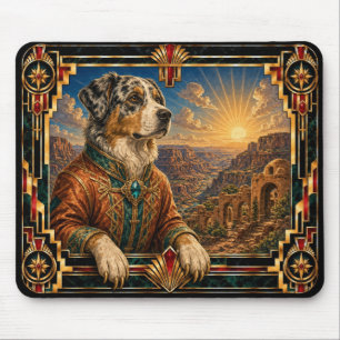 Tapis De Souris Australian Shepherd, Chien Art Déco