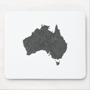 Tapis De Souris Australie Carte Design avec des frontières cachées