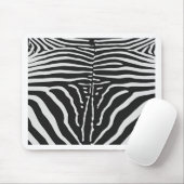 Tapis De Souris Authentic Zebra Skin Print - noir blanc strié (Avec souris)