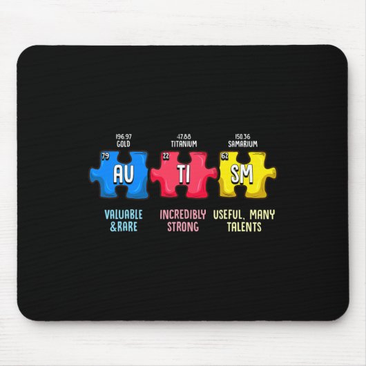 Tapis De Souris Autism Aware Puzzle Chemical Element (Devant)