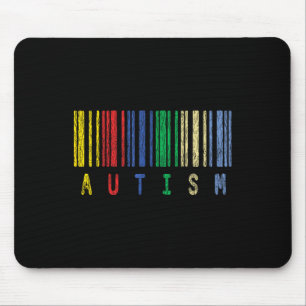 Tapis De Souris Autisme Coloré Barcode Support Autistic Kids Awar