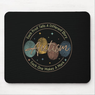 Tapis De Souris Autisme D'Empreinte Chaque Impression Raconte Une