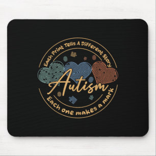 Tapis De Souris Autisme D'Empreinte Chaque Impression Raconte Une