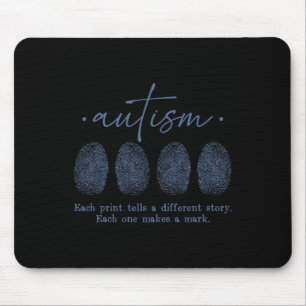 Tapis De Souris Autisme D'Empreinte Chaque Impression Raconte Une