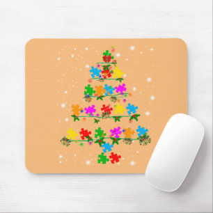 Tapis De Souris Autisme drôle Arbre de Noël Ornement Décor Gif