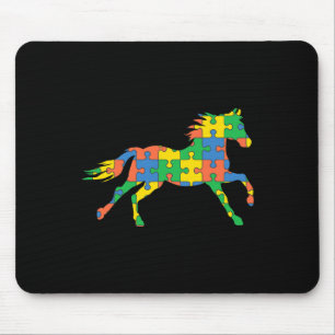 Tapis De Souris Autisme Horse Handicap Mois Sensibiliser
