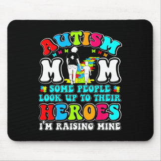 Tapis De Souris Autisme Maman Élever Héros Mère Fils Autisme Lauré