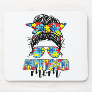 Tapis De Souris Autisme Maman Vie Messager Lunettes de soleil Band