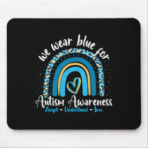 Tapis De Souris Autisme Rainbow Leopard Avril Nous Portons L'Autis