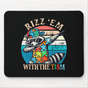 Tapis De Souris Autisme Rizz Em Avec Le Mème Tism Autistic Racoon