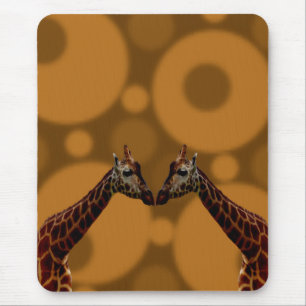 Tapis De Souris Auto-réflexion Giraffe,