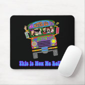 Tapis De Souris Autobus scolaire hippie (Avec souris)