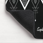 Tapis De Souris Autochtone Américain Noir Et Blanc (Coin)