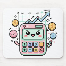 Autocollant Kawaii Calculatrice Finance Étudiant P