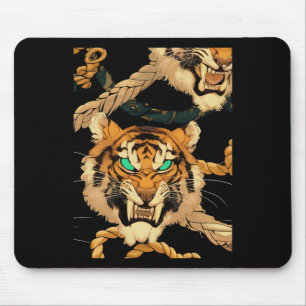 Tapis De Souris Autocollant Rugissement De Tigre