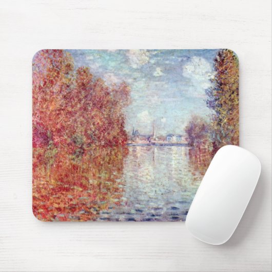 Tapis De Souris Automne à Argenteuil par Claude Monet (Avec souris)