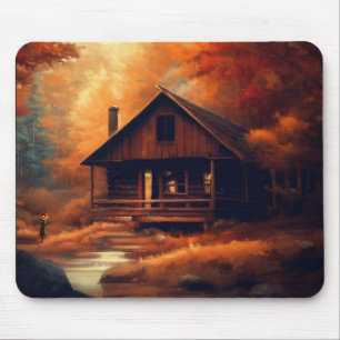 Tapis De Souris Automne/Automne/Halloween/Peinture rustique