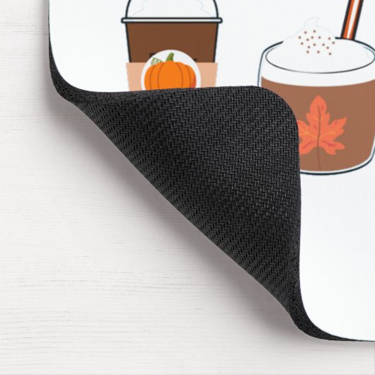 Tapis De Souris automne café citrouille épice automne (Coin)