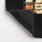 Tapis De Souris Automne Café Citrouille Épice Latte Boissons Autom (Coin)