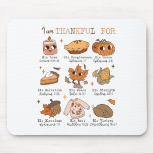 Tapis De Souris Automne Christian Thanksgiving Bible Verse Je Suis