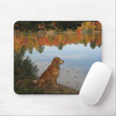 Tapis De Souris Automne d'or au lac (Avec souris)