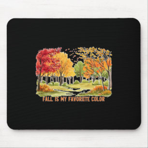Tapis De Souris Automne est ma saison de couleur préférée Feuille